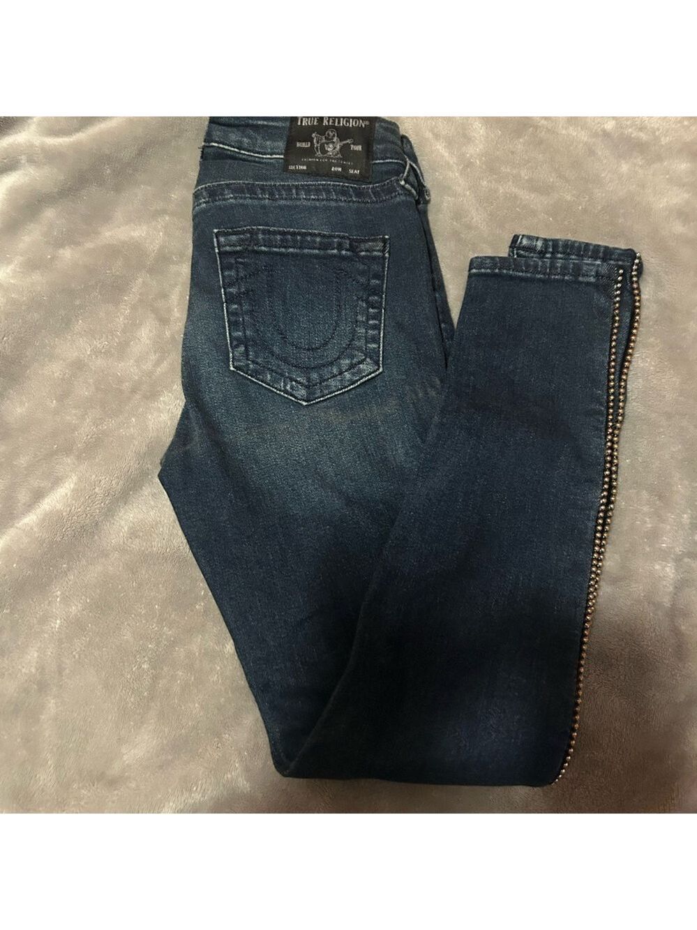 NWOT True Religion Jenni CurvyWomen's Deep Blue Skinny Jeans